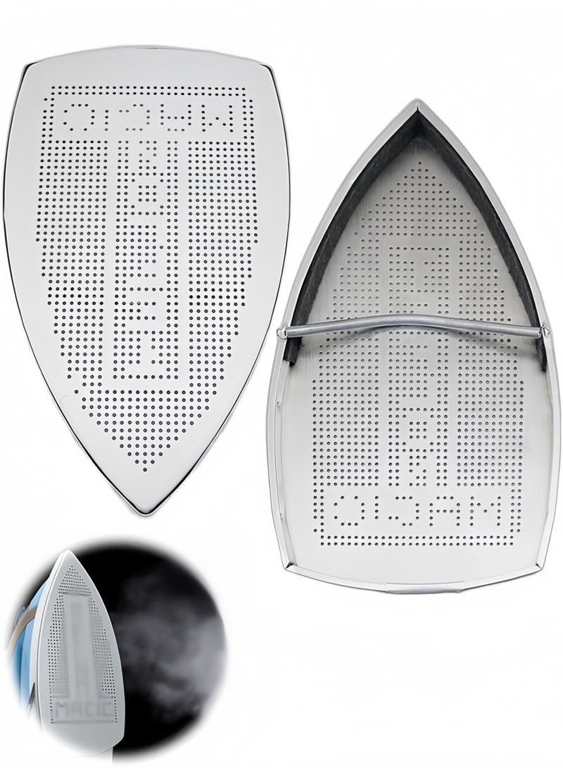 Iron Protector Cover, Aluminum Steam Iron Shoe Cover, Non-Stick Vented Design, Fits 205mm x 120mm Soleplate, Prevents Burns & Protects Fabrics, Easy Installation Ironing Accessories - Image 1