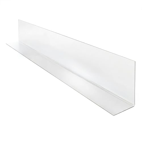 Clip Strip Shelf Dividers Pack of 50 for Retail Stores Lightweight Clear Adhesive Mount 1 H x 11916 L Corp 15 mil Crystal Clear PVC Retail Shelf Separator Item SD1512 - Image 1