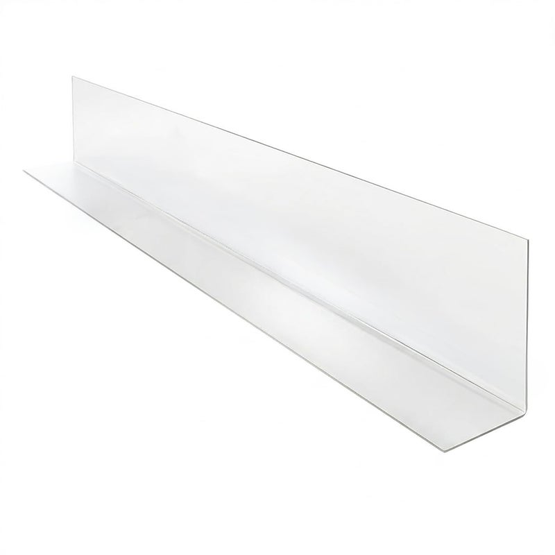 Clip Strip Shelf Dividers Pack of 50 for Retail Stores Lightweight Clear Adhesive Mount 1 H x 11916 L Corp 15 mil Crystal Clear PVC Retail Shelf Separator Item SD1512 - Image 2