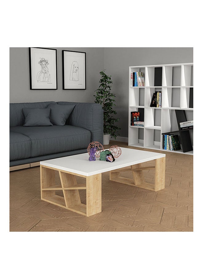 Mourah Home Honey Coffee Table - White/Oak - 2 Years Warranty  - Image 1