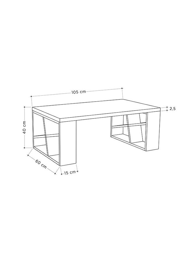 Mourah Home Honey Coffee Table - White/Oak - 2 Years Warranty  - Image 3