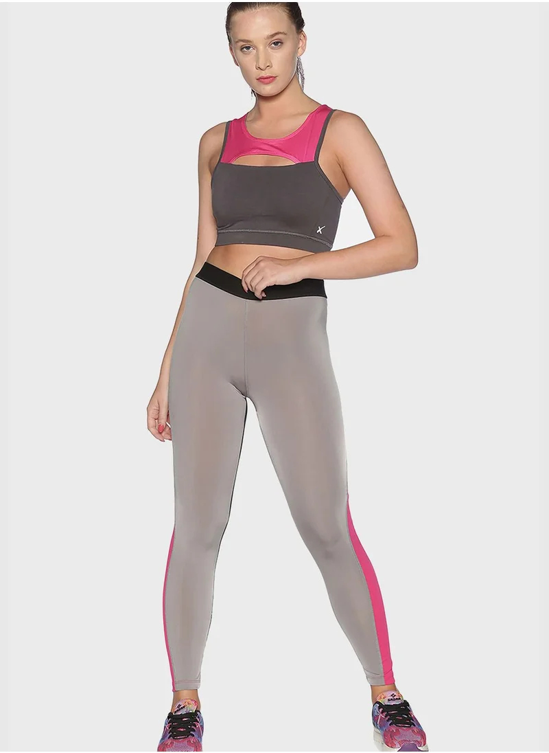 Campus Sutra Color Block Leggings