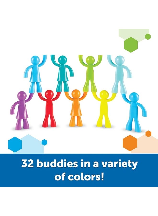 Learning Resources Learning Resources Buddy Builders,32 Pieces, Ages 3+, Fine Motor, Hand Eye Coordination Toy, Fine Motor Skills,Social Emotional Learning Toys - Image 1