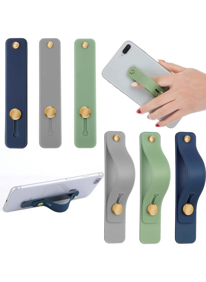 Weewooday 6 Pieces Phone Grip Holder Cell Phone Grip Strap Telescopic Finger Strap Stand Universal Finger Kickstand for Most Smartphones(Charming Colors) - Image 1
