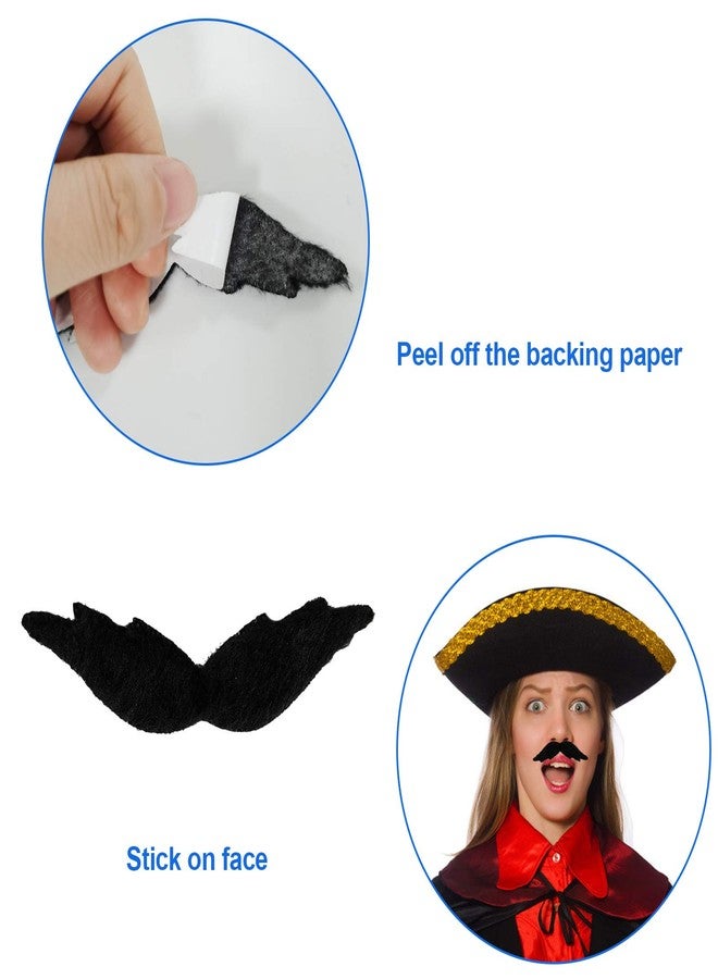 Jutoe 48pcs Fake Mustaches, Self Adhesive Novelty Mustache Set Fiesta Party Supplies for St. Patrick's Day Masquerade Party Costume and Halloween Festival Party (16Style) - Image 2