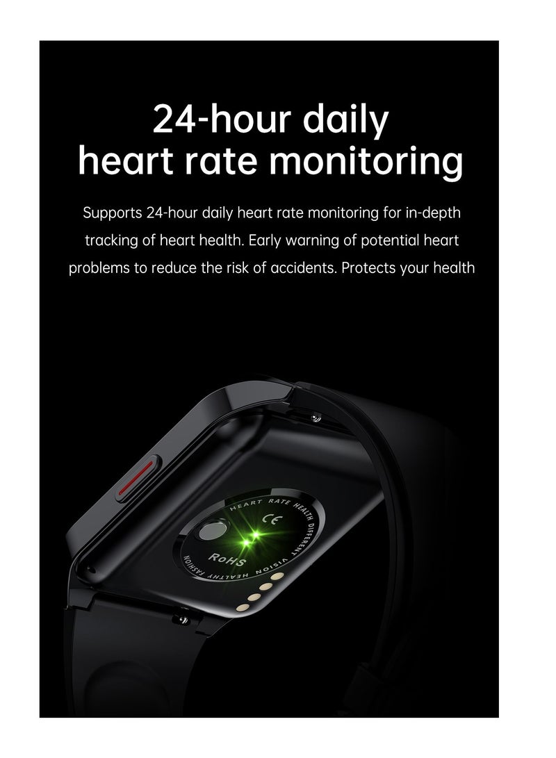 AROAQ H60 Smart Watch Bluetooth Calling Body Temperature Heart Rate Smartwatch IP67 Waterproof Sports Fitness Tracker Watches For Men And Women With Golden Steel Strap - Image 5