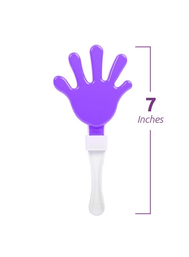 Windy City Novelties 12 Pack - Purple/White Hand Clapper Noise Makers Party Favors - Image 3