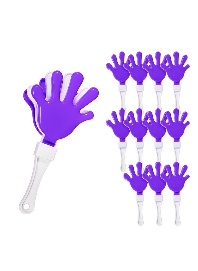 Windy City Novelties 12 Pack - Purple/White Hand Clapper Noise Makers Party Favors - Image 1