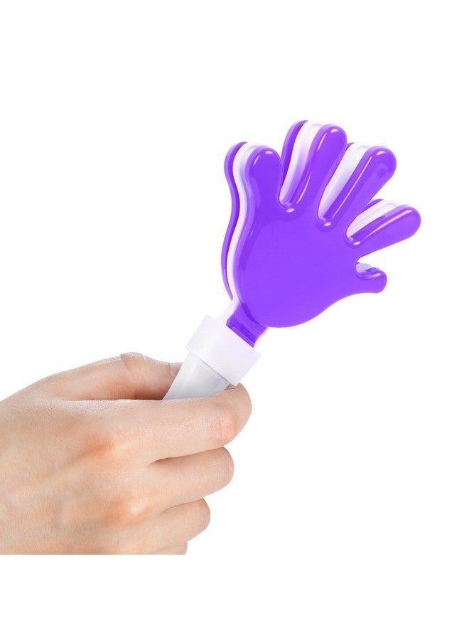 Windy City Novelties 12 Pack - Purple/White Hand Clapper Noise Makers Party Favors - Image 2