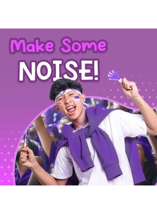 Windy City Novelties 12 Pack - Purple/White Hand Clapper Noise Makers Party Favors - Image 5