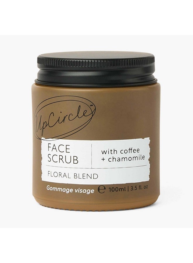 اب سيركل مقشر الوجه بالقهوة من UpCircle - مزيج زهور للبشرة الحساسة 3.5 أونصة - البابونج وزبدة الشيا وجوز الهند وزيت ثمر الورد - مقشر طبيعي نباتي للوجه لبشرة ناعمة وملساء - Image 1