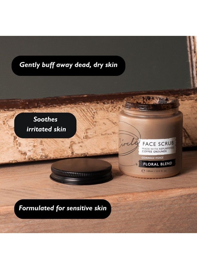 اب سيركل مقشر الوجه بالقهوة من UpCircle - مزيج زهور للبشرة الحساسة 3.5 أونصة - البابونج وزبدة الشيا وجوز الهند وزيت ثمر الورد - مقشر طبيعي نباتي للوجه لبشرة ناعمة وملساء - Image 4
