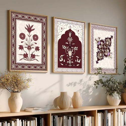 kotart Traditional Wall Painting With Frame | Madhubani Paintings For Living Room Bed Room Hotel Wall Decor Pichwai Art Digital Reprint engineered wood Set of 3 (13X17 inch) - Image 4