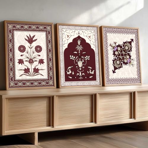 kotart Traditional Wall Painting With Frame | Madhubani Paintings For Living Room Bed Room Hotel Wall Decor Pichwai Art Digital Reprint engineered wood Set of 3 (13X17 inch) - Image 5