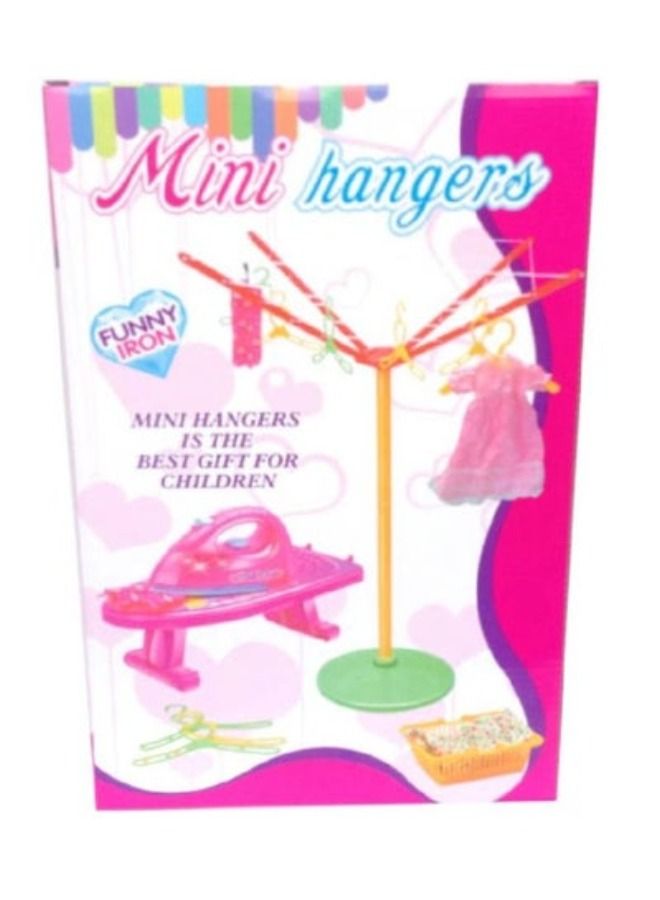 ACLIX Pretend Mini Hangers and Funny Iron Playset for Children