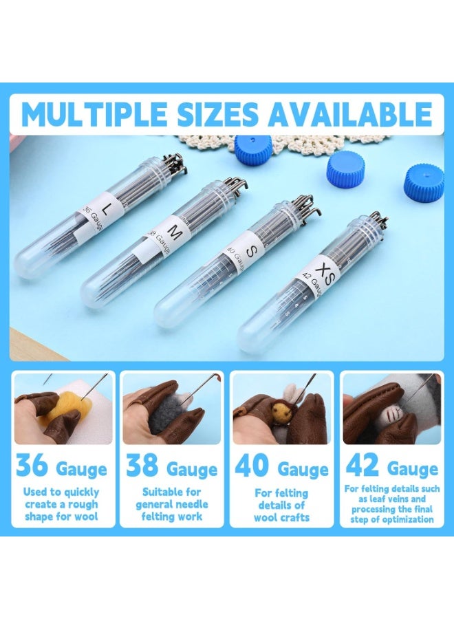 Soofam Felting Needles Kit, 4 Sizes Needle Felting Needles (36/38/40/42 Gauge) with Finger Cots – Create 3D Animals, Decorations, Needle Felting Kit for DIY Wool Crafts (Ideal for Beginners) - Image 4