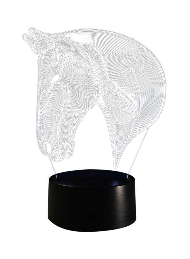 NIBEMINENT 3D Desk Night Lamp White/Black 15x6x1centimeter - Image 1