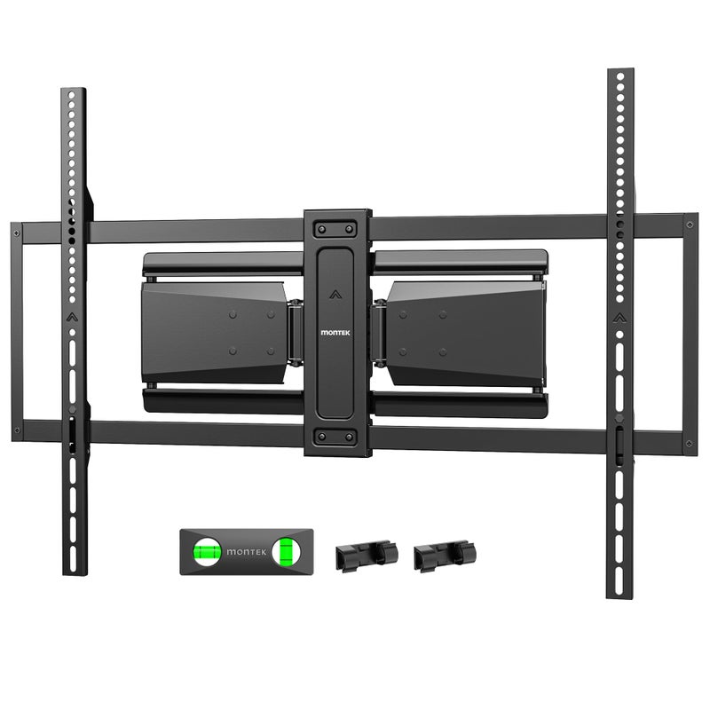 monTEK Heavy Duty Ultra Slim TV Wall Mount for 50-100 Inch TVs Up to 185lbs, Swivel & Tilt & Extension Wall Mount TV Bracket with Articulating Dual Arms, Low Profile Full Motion tv Mount - Image 1