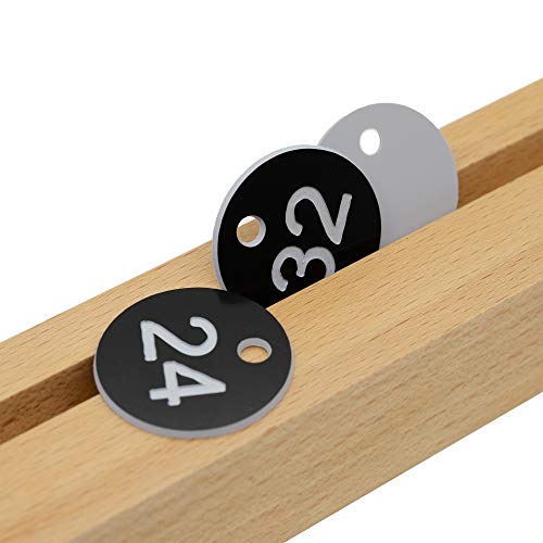 StayMax Plastic ID Number Tags Key Tags with Key Rings (1-100, Black) - Image 5