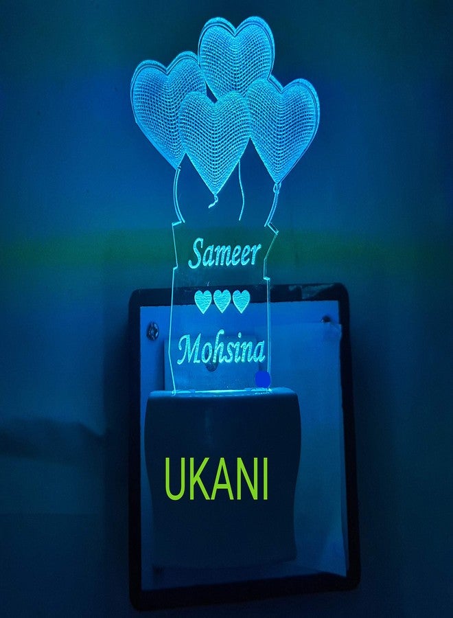 UKANI Customize Name in Balloon Latest Acrylic Colour Changing 3D Illusion LED Night Lamp 4 inch Size - Image 5
