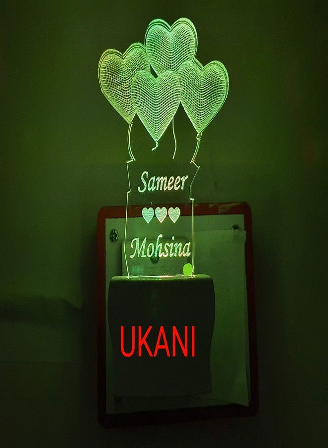UKANI Customize Name in Balloon Latest Acrylic Colour Changing 3D Illusion LED Night Lamp 4 inch Size - Image 4