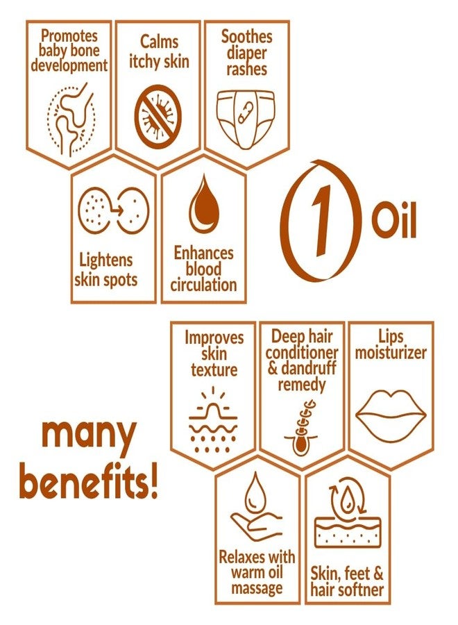 Coco Crush 100% Natural Cold Pressed Coconut, Sesame and Mustard Oil Combo for Babies | Pure and Chemical-Free | For Hair, Face, and Body Massage (3x100ml) (300ml) - Image 2