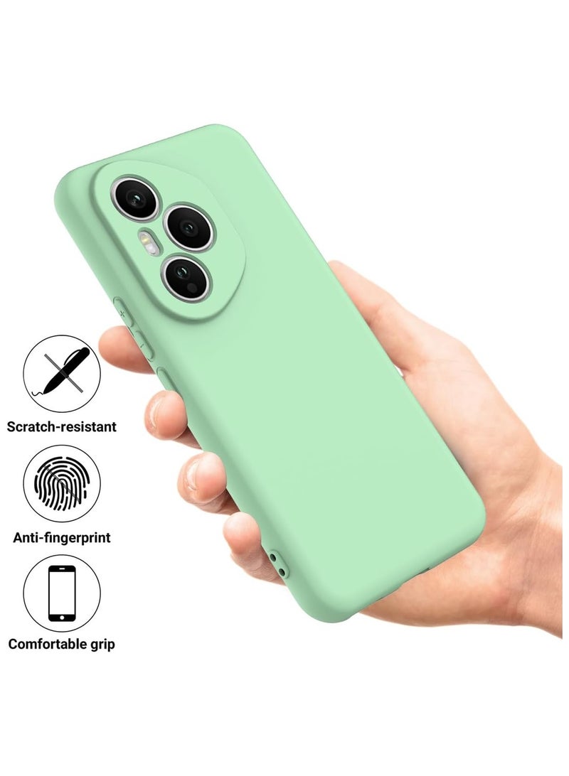 general Case Compatible Honor 400 Pro 5G Liquid Silicone Case Microfiber Lining Soft Rubber Gel TPU Shockproof Protective Back Cover with Lanyard - Image 3