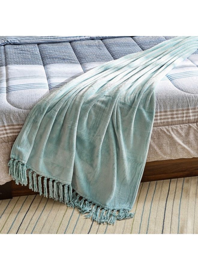 نيبمينينت بطانية خفيفة من مجموعة بيلا فلانيل أخضر 127 x 178سم - Image 2