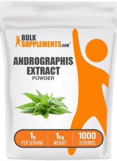 BULKSUPPLEMENTS.COM .com Andrographis Extract Powder - Andrographis Paniculata, Herbal Supplement, Andrographis Powder - Gluten Free, 1000mg per Serving, 1kg (2.2 lbs) (Pack of 1)  - Image 1
