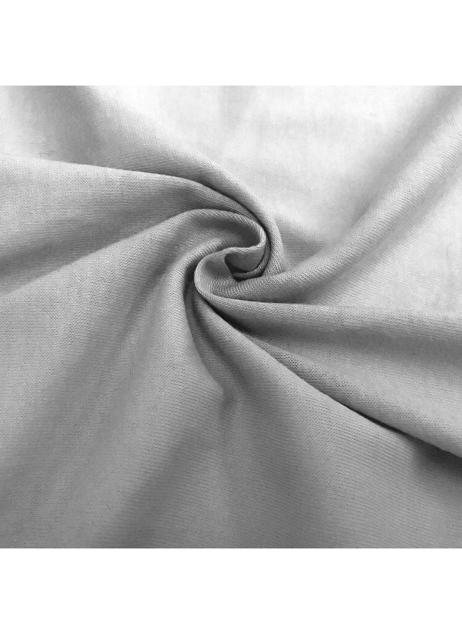 American Baby Company American Baby Company 100% Natural Cotton Value Jersey Knit Fitted SQUARE Pack N Play Playard Sheet, Grey, Soft Breathable, for Boys and Girls, 36" x 36"(Pack of 1)  - Image 5