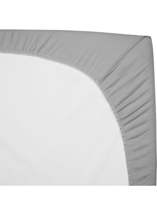 American Baby Company American Baby Company 100% Natural Cotton Value Jersey Knit Fitted SQUARE Pack N Play Playard Sheet, Grey, Soft Breathable, for Boys and Girls, 36" x 36"(Pack of 1)  - Image 4
