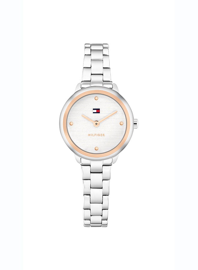 Tommy Hilfiger Women's Quartz Watch with Silver Dial and Stainless Steel Bracelet - 1782814