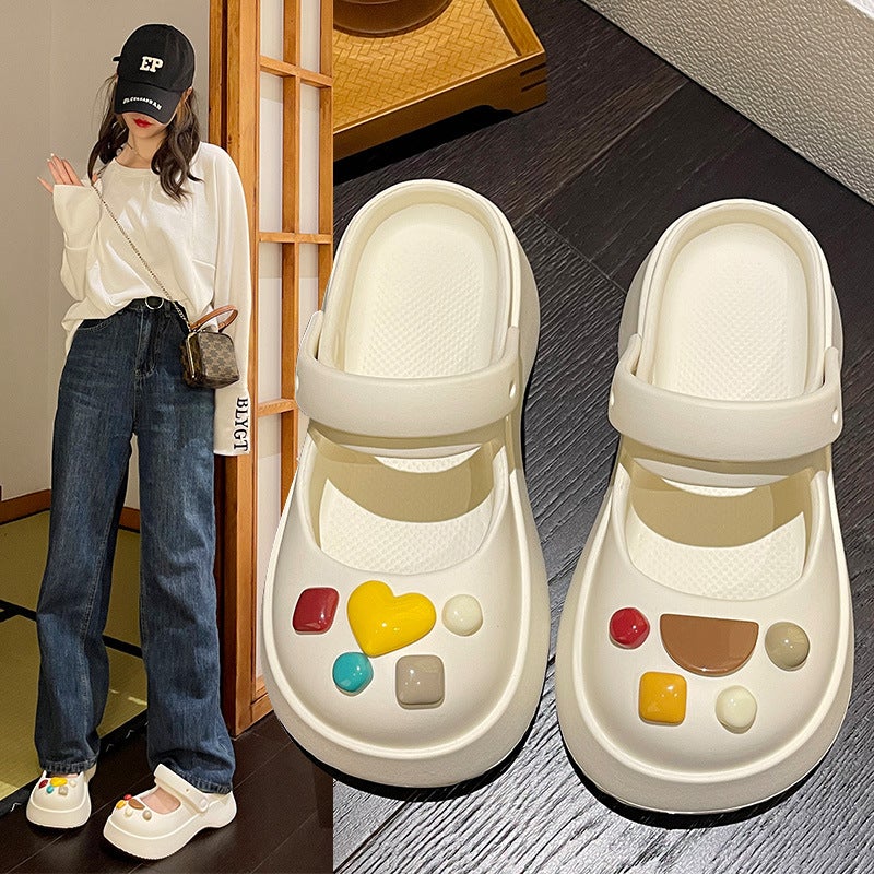 Women's EVA Thick-Soled Clog Sandals - Summer Slip-On Platform Shoes, Anti-Slip Lightweight - Image 2