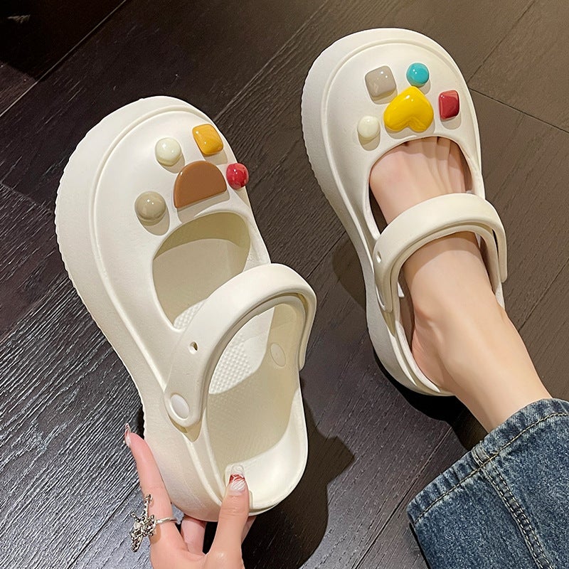 Women's EVA Thick-Soled Clog Sandals - Summer Slip-On Platform Shoes, Anti-Slip Lightweight - Image 1