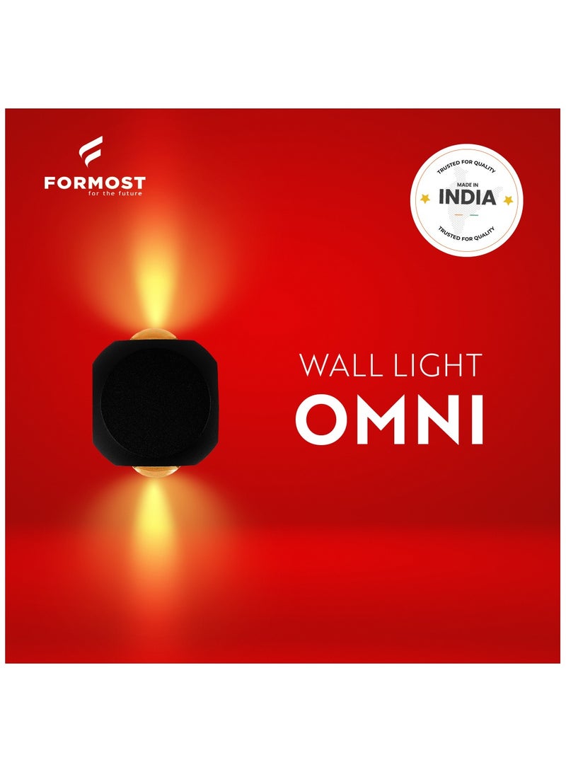 FORMOST FORMOST Two Way LED Wall Light for Decoration | Exterior Oval Shape Fixture Lamp Up and Down Light for Balcony | Warm White (4W, Pack of 1)  - Image 4