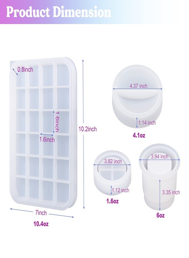 LET'S RESIN Resin Mold Silicone Kit with Resin Rolling Tray Mold, Ashtray Resin Mold, Resin Jar Mold with Lid, Silicone Resin Molds for Casting Resin ,Epoxy Resin,DIY Storage Container - Image 2