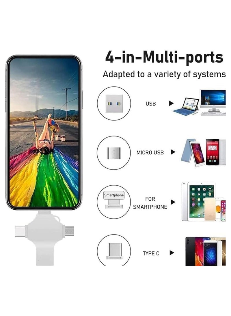 INSIJAM 2TB USB Flash Drives 4 in 1 OTG Memory Stick Mobile phone USB flash drive for USB-C Android Phones iPhone 15 MacBook iPad Computers Compatible More Device - Image 2