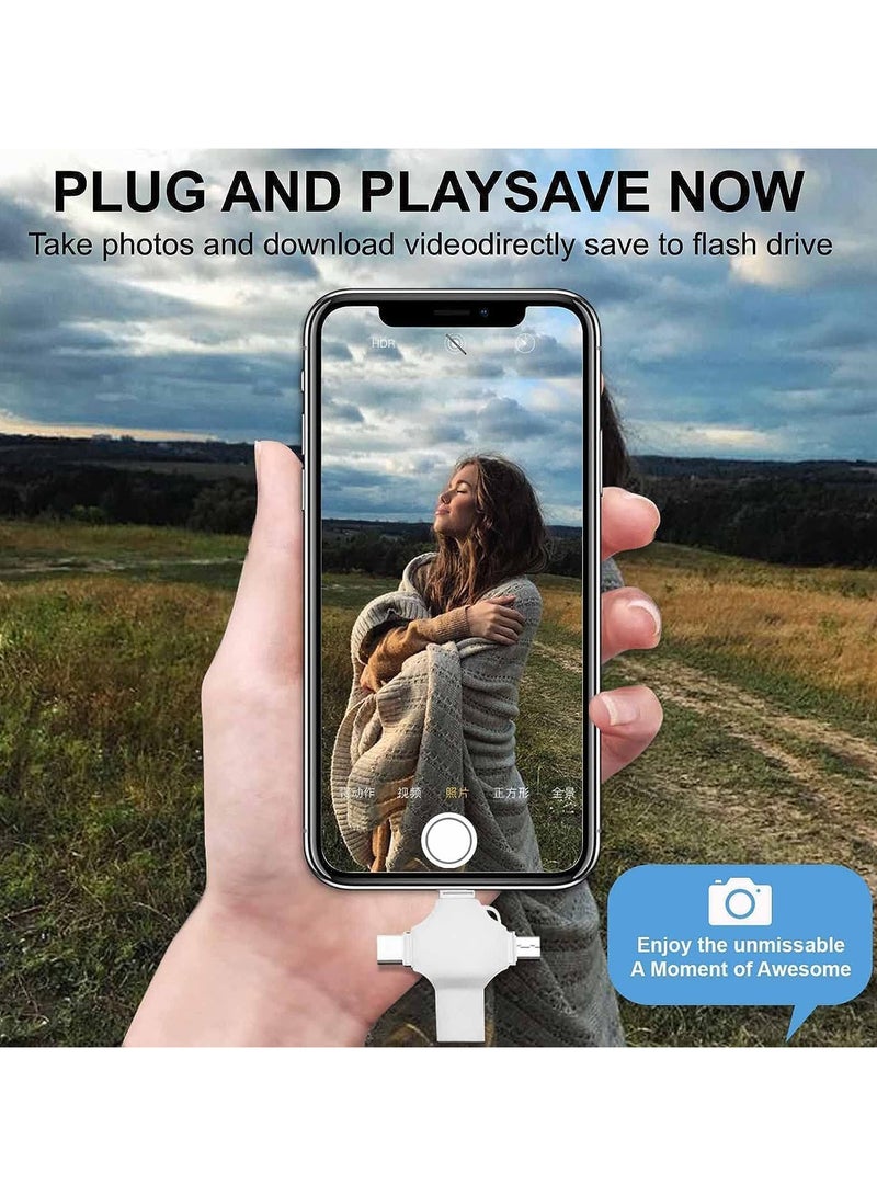 INSIJAM 2TB USB Flash Drives 4 in 1 OTG Memory Stick Mobile phone USB flash drive for USB-C Android Phones iPhone 15 MacBook iPad Computers Compatible More Device - Image 4