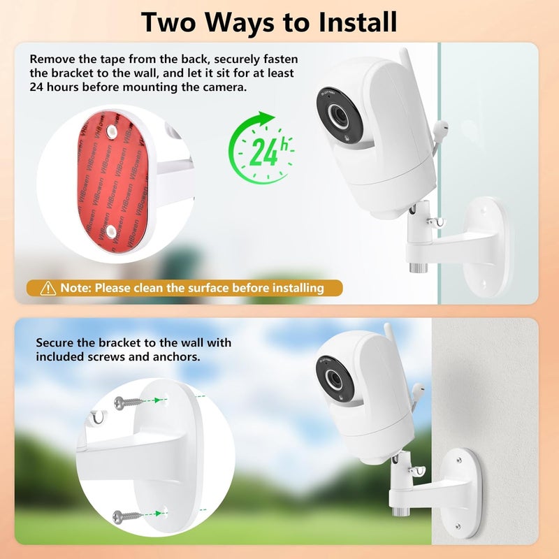wochel Baby Monitor Wall Mount Compatible with VTech VM901VM924 VM928 Video Baby Monitor Adjustable Angle Baby Camera Mount with Easy Installation - Image 4
