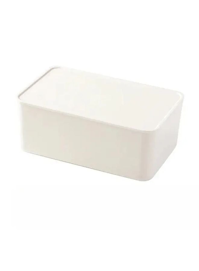 White Modern Wet Wipe Dispenser With Lid Dustproof Plastic Tissue Box Holder - Image 1