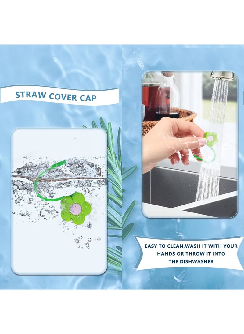 SOLARAE Straw Covers Cap Toppers, 10 Pcs Straw Cover for Stanley Cup, Silicone Straw Covers Cap Reusable Drinking Straw Topper Compatible, for Stanley Cups Accessories, 0.4in - Image 5