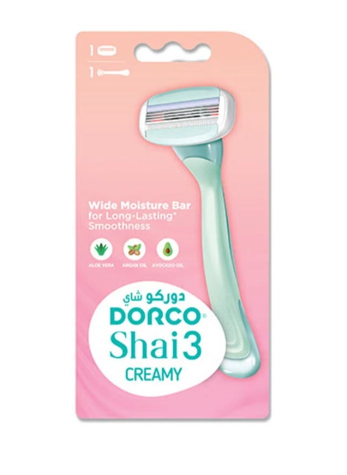 DORCO Shai3 Creamy System Razor Blue 