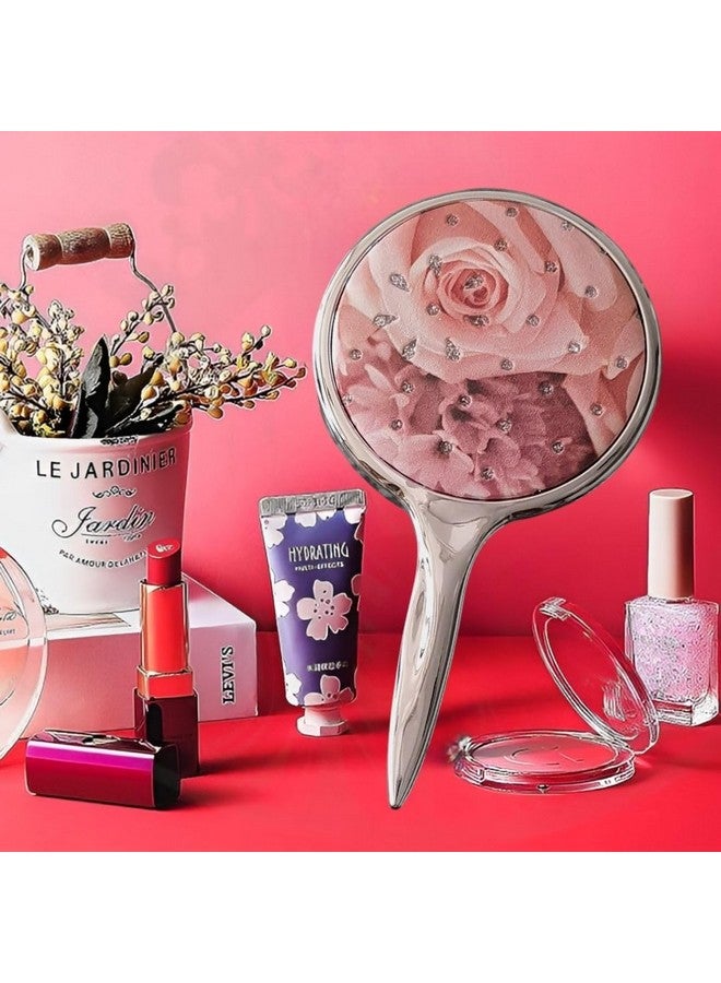 Portable Travel Handheld Mirror with Comfy Handle for Makeup touchup and Travel - Image 1