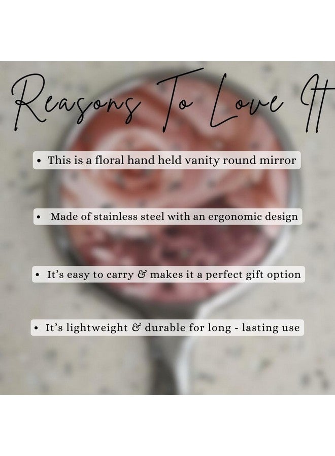 Portable Travel Handheld Mirror with Comfy Handle for Makeup touchup and Travel - Image 4