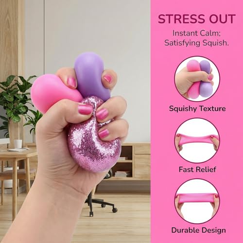 Howzcci 8 Pack Easter Eggs Stress Balls Squishy Toys Fidget Squeeze Toys for Kids Toddlers Easter Egg Hunt Fillers Easter Basket Stuffers Party Favors Gifts - Image 5