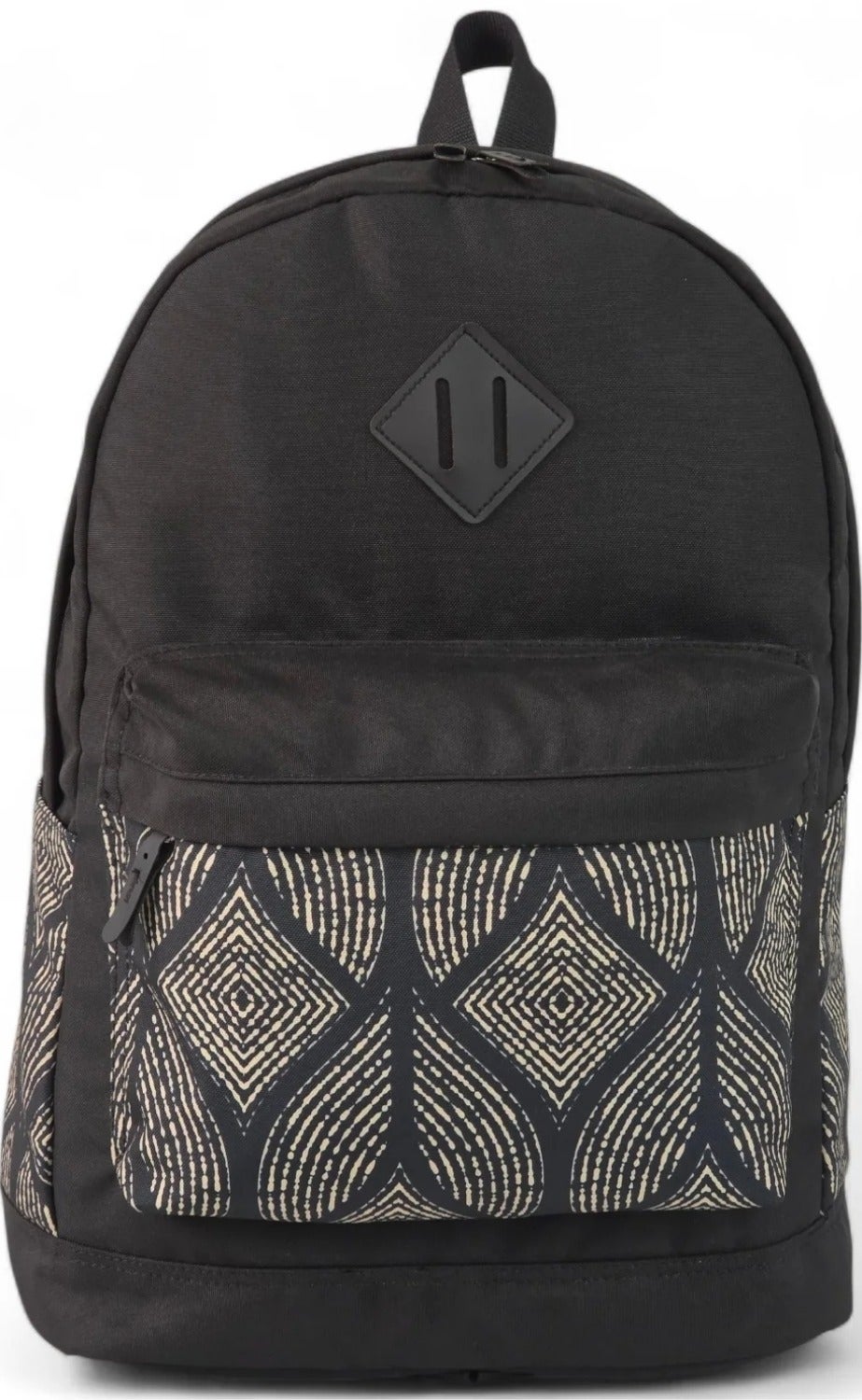 Force laptop backpack 15.6-inch Black color with Diamond Leaf Pattern Echo Leaf