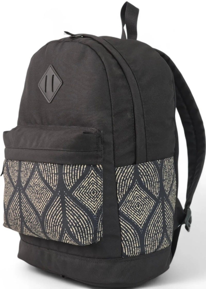 Force laptop backpack 15.6-inch Black color with Diamond Leaf Pattern Echo Leaf - Image 3