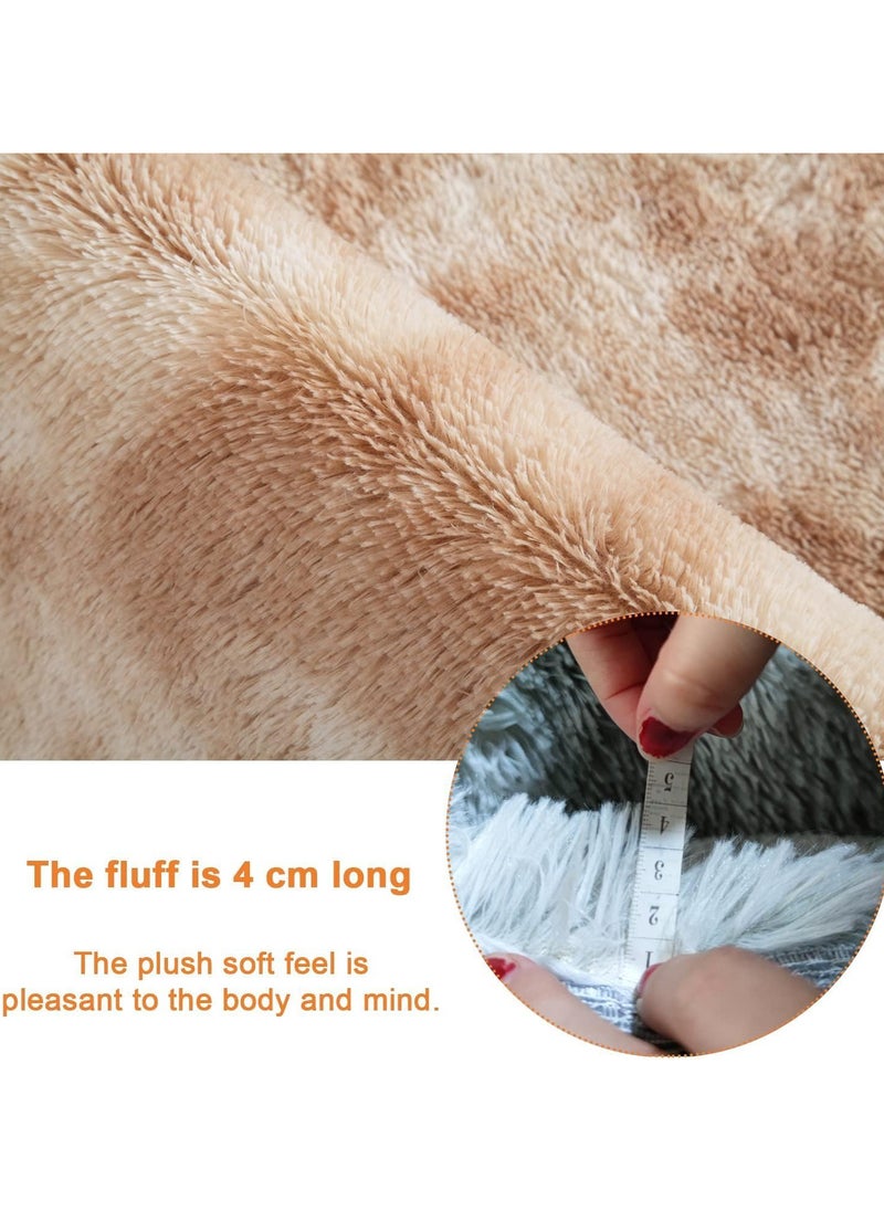 AUTOYSUR Rugs For Living Room,Soft Fluffy Area Rug Bedroom Living Room Shaggy Washable Anti-Skid Comfortable Large Rugs Indoor Modern Home Decor Floor Carpet (Beige)  - Image 4
