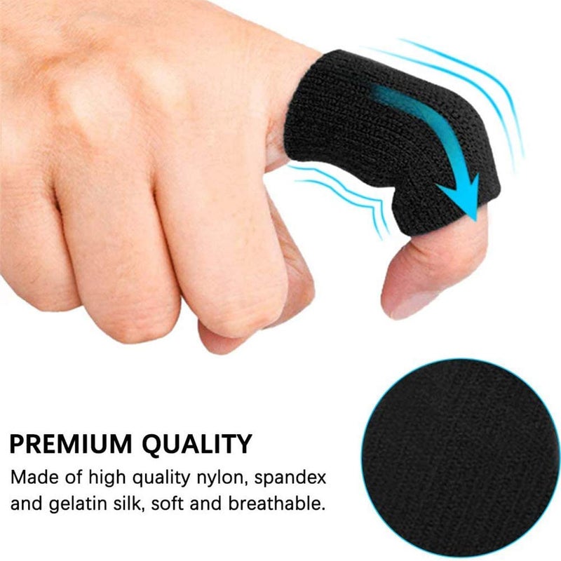 ELANE 40 PCS Finger Splint Finger Holster Thumb Brace Support Elastic Sleeves for Finger Support ,Knuckle,for gaming,sports,basketball,black,green,skyblue,rosered - Image 4