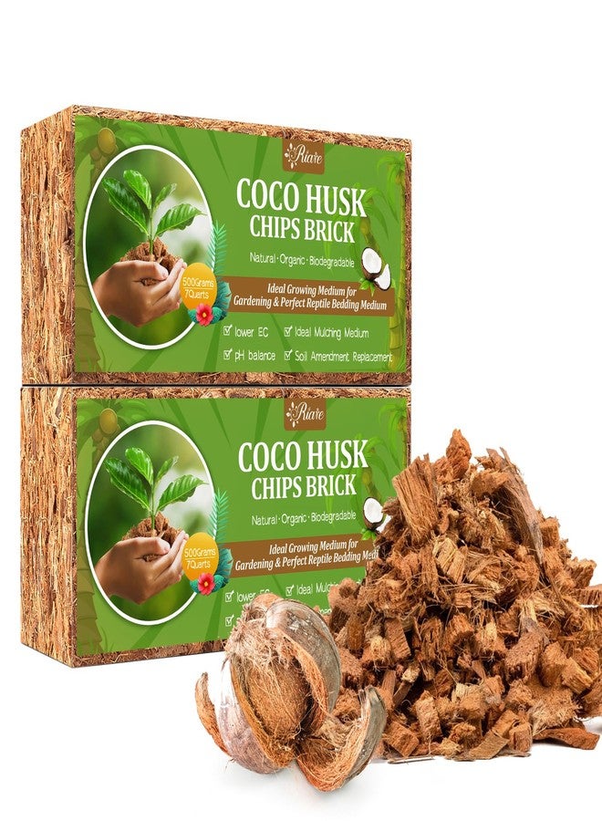 Riare Coco Chips Substrate for Plants High Expansion Coconut Substrate Coco Husk Mulch for Garden Flowers, Herbs, Planting (2) - Image 1